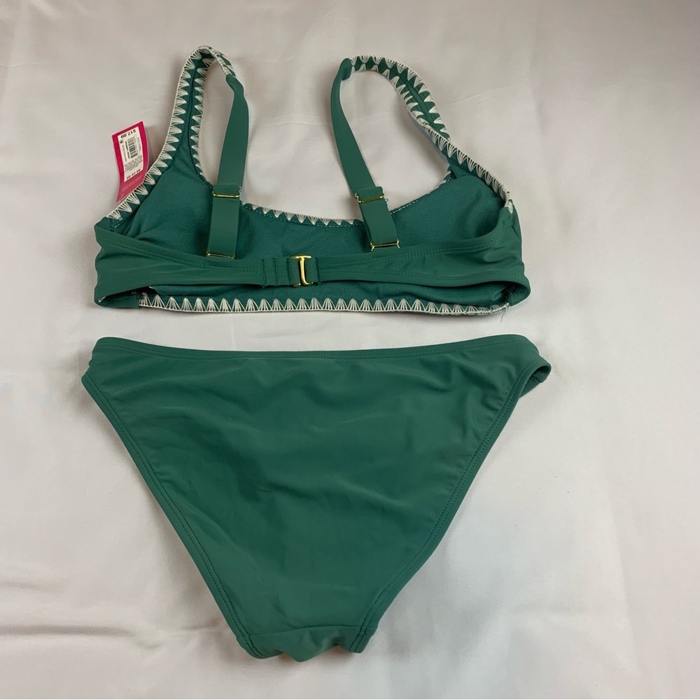 Xhilaration Green Bikini Set with White Trim Accents- S/M - Picture 6 of 12